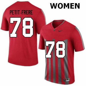 Women's Ohio State Buckeyes #78 Nicholas Petit-Frere Retro Nike NCAA College Football Jersey March DSH8544FF